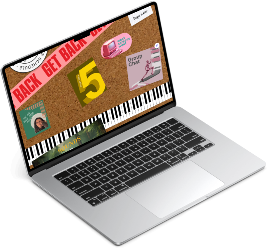 A mockup on laptop of the mini-site.